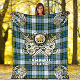 Campbell Dress Tartan Gold Courage Symbol Blanket
